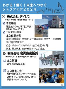 わかる！働く！未来へつなぐジョブフェア2024～中学生向け地元企業PRフェア～｜稚内YEG